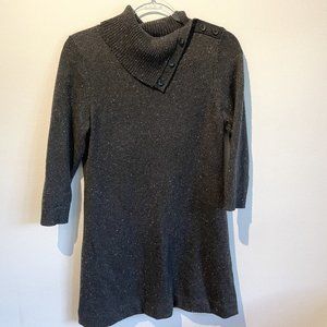 Talbots petites cowl sweater dress gray Size M